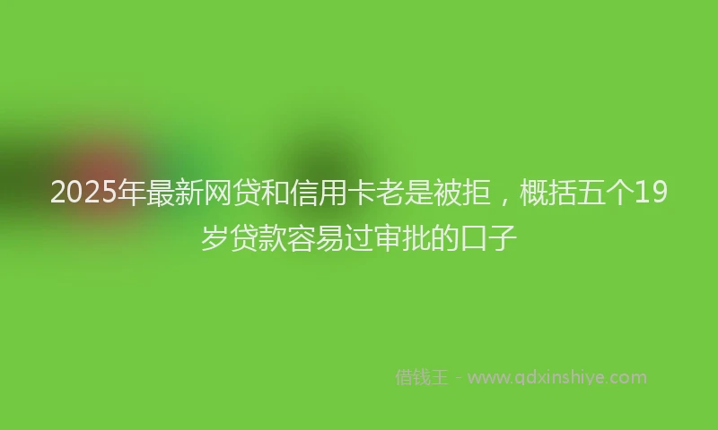 2025年最新网贷和信用卡老是被拒，概括五个19岁贷款容易过审批的口子