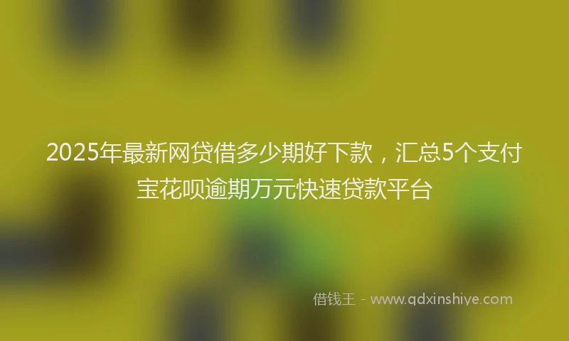 2025年最新网贷借多少期好下款，汇总5个支付宝花呗逾期万元快速贷款平台