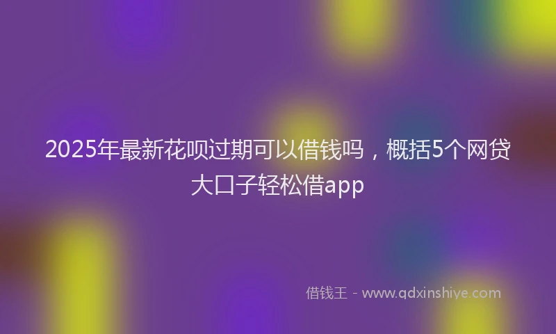 2025年最新花呗过期可以借钱吗，概括5个网贷大口子轻松借app