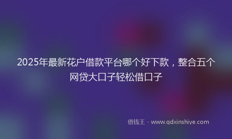 2025年最新花户借款平台哪个好下款，整合五个网贷大口子轻松借口子