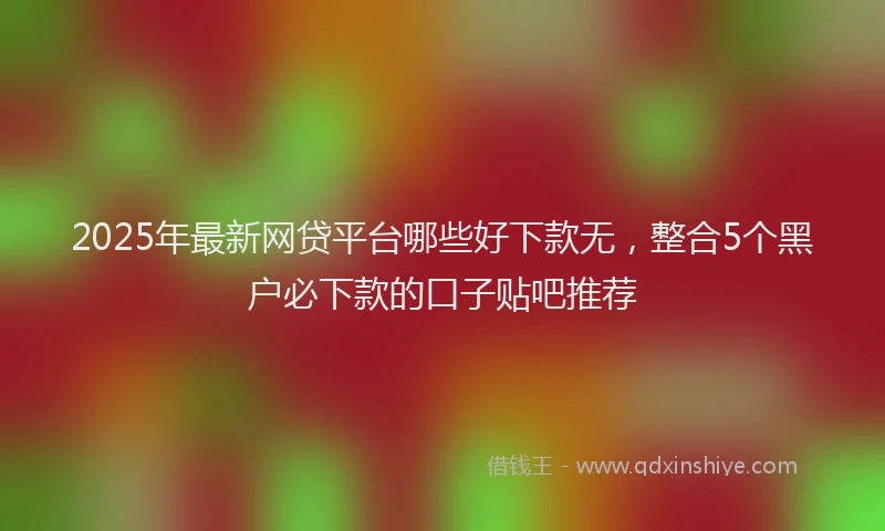 2025年最新网贷平台哪些好下款无，整合5个黑户必下款的口子贴吧推荐