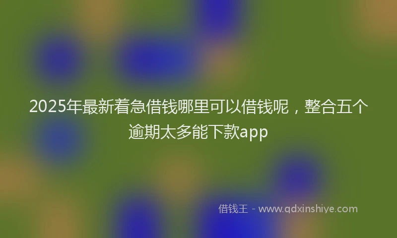 2025年最新着急借钱哪里可以借钱呢，整合五个逾期太多能下款app