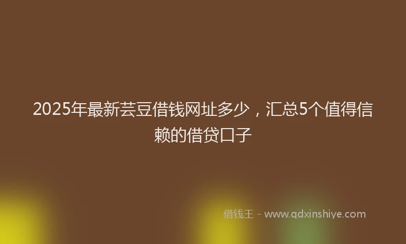 2025年最新芸豆借钱网址多少，汇总5个值得信赖的借贷口子