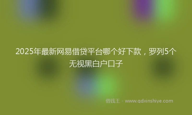 2025年最新网易借贷平台哪个好下款，罗列5个无视黑白户口子