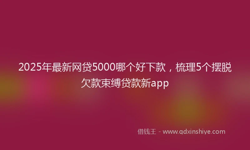 2025年最新网贷5000哪个好下款，梳理5个摆脱欠款束缚贷款新app
