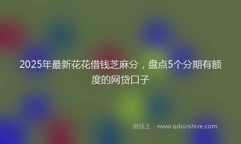 2025年最新花花借钱芝麻分，盘点5个分期有额度的网贷口子