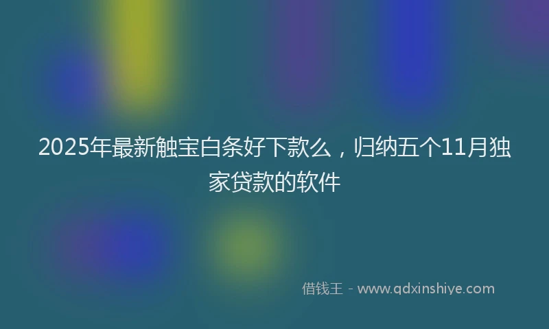 2025年最新触宝白条好下款么，归纳五个11月独家贷款的软件