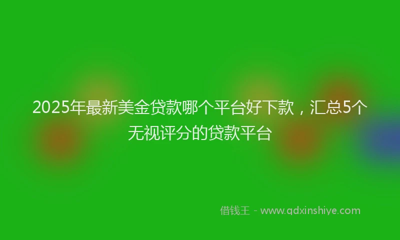 2025年最新美金贷款哪个平台好下款，汇总5个无视评分的贷款平台