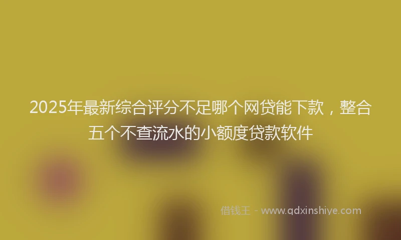 2025年最新综合评分不足哪个网贷能下款，整合五个不查流水的小额度贷款软件