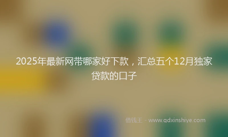 2025年最新网带哪家好下款，汇总五个12月独家贷款的口子