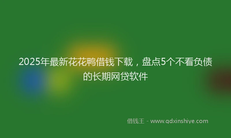 2025年最新花花鸭借钱下载，盘点5个不看负债的长期网贷软件