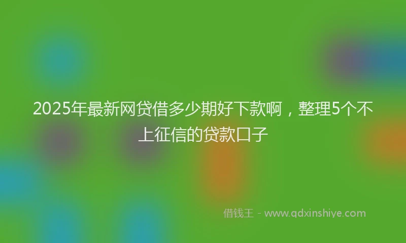 2025年最新网贷借多少期好下款啊，整理5个不上征信的贷款口子