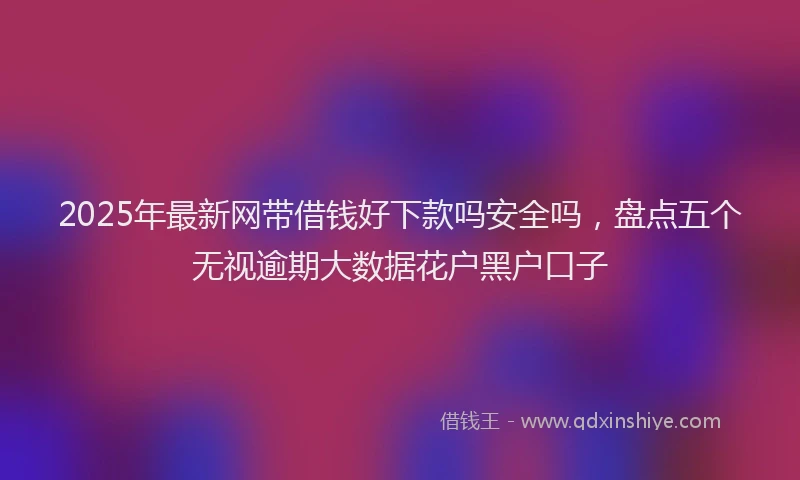 2025年最新网带借钱好下款吗安全吗，盘点五个无视逾期大数据花户黑户口子