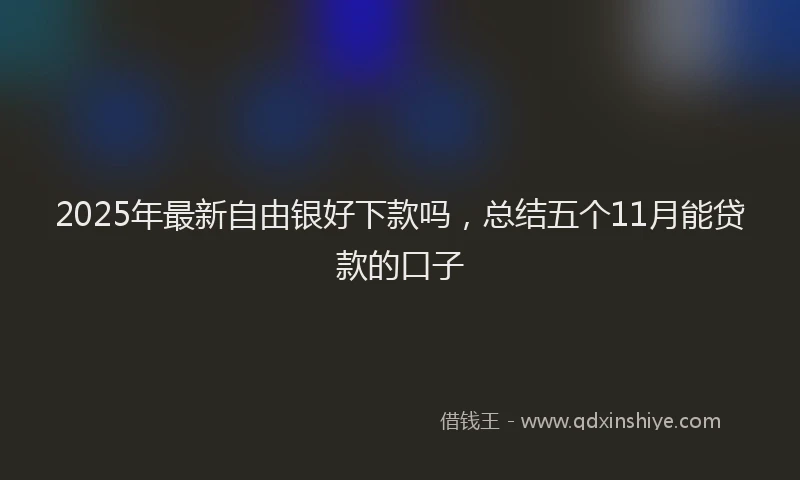 2025年最新自由银好下款吗，总结五个11月能贷款的口子