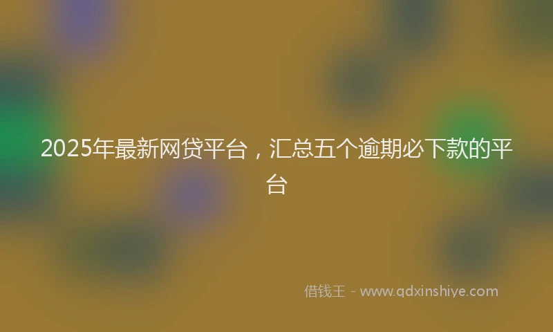 2025年最新网贷平台，汇总五个逾期必下款的平台