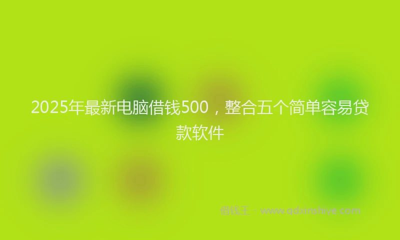 2025年最新电脑借钱500，整合五个简单容易贷款软件