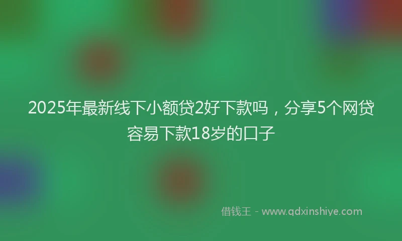 2025年最新线下小额贷2好下款吗，分享5个网贷容易下款18岁的口子