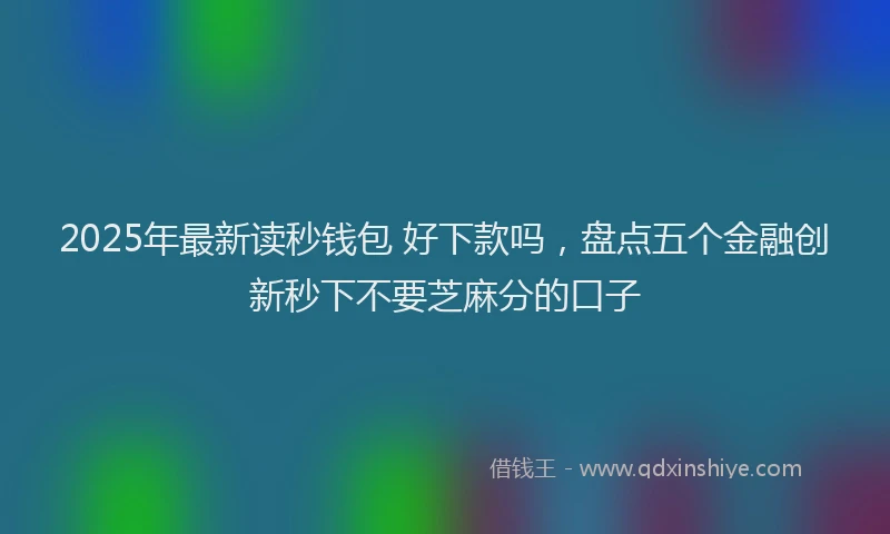 2025年最新读秒钱包 好下款吗，盘点五个金融创新秒下不要芝麻分的口子