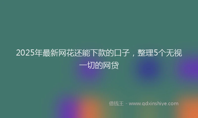 2025年最新网花还能下款的口子，整理5个无视一切的网贷