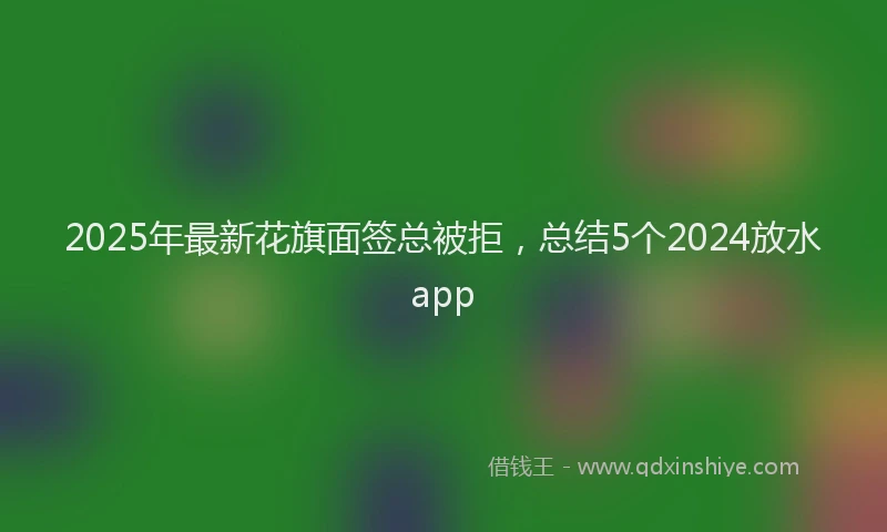2025年最新花旗面签总被拒，总结5个2024放水app
