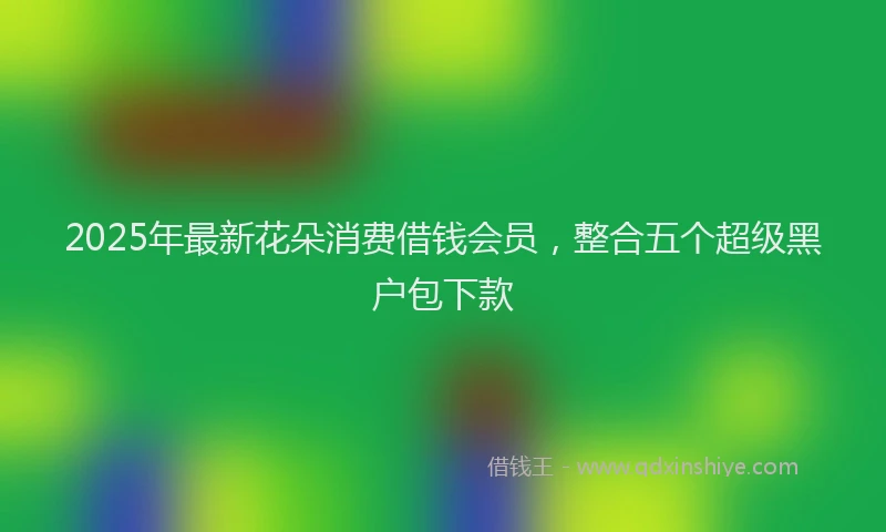 2025年最新花朵消费借钱会员，整合五个超级黑户包下款