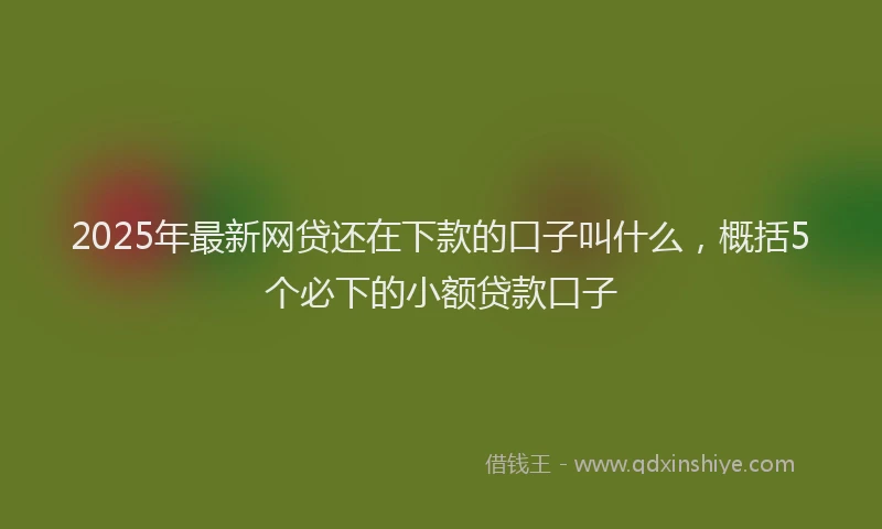 2025年最新网贷还在下款的口子叫什么，概括5个必下的小额贷款口子