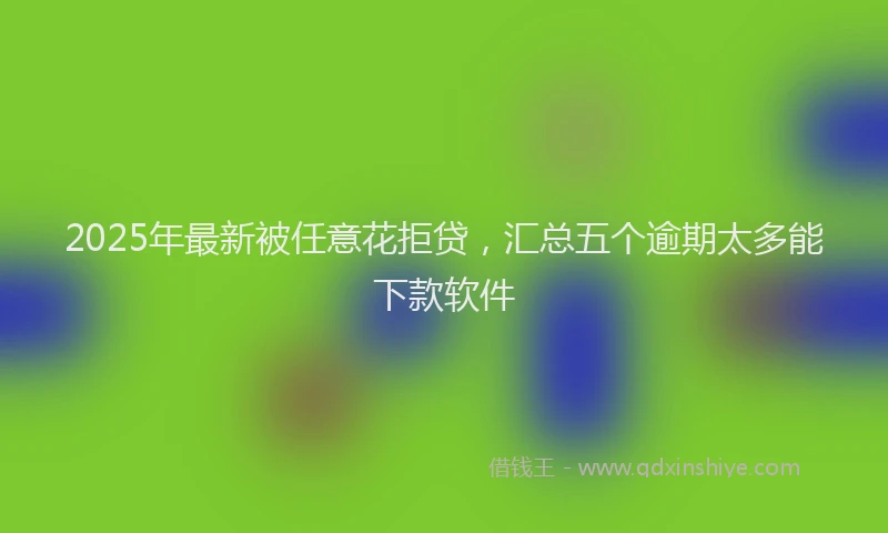 2025年最新被任意花拒贷，汇总五个逾期太多能下款软件