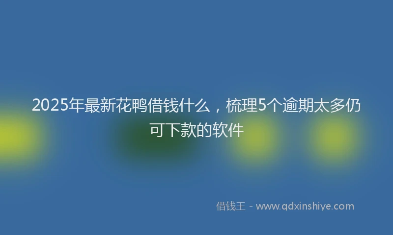 2025年最新花鸭借钱什么，梳理5个逾期太多仍可下款的软件