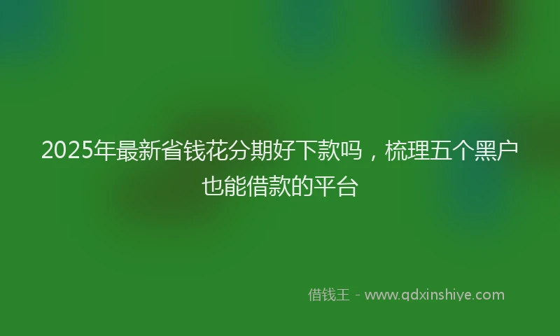 2025年最新省钱花分期好下款吗，梳理五个黑户也能借款的平台