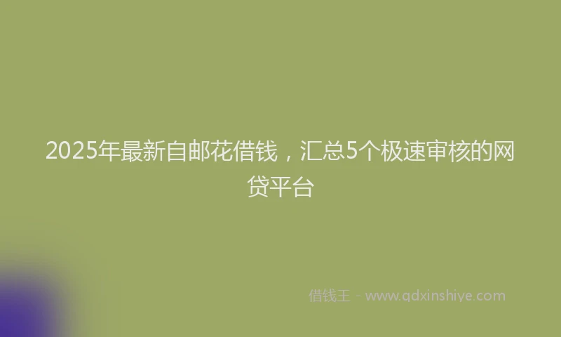 2025年最新自邮花借钱，汇总5个极速审核的网贷平台