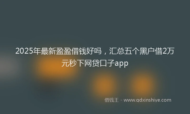 2025年最新盈盈借钱好吗，汇总五个黑户借2万元秒下网贷口子app