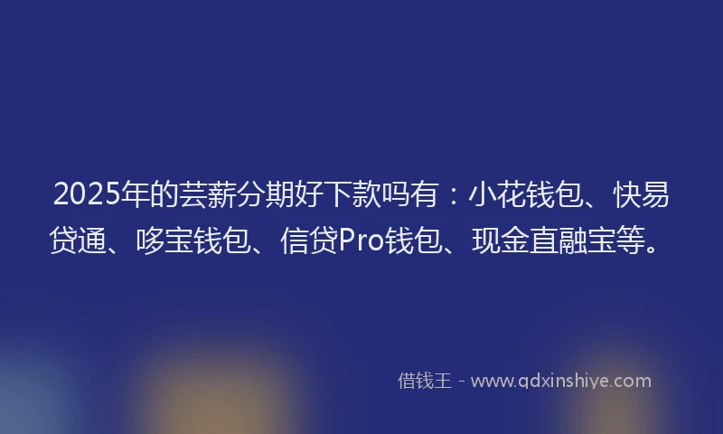 2025年的芸薪分期好下款吗有：小花钱包、快易贷通、哆宝钱包、信贷Pro钱包、现金直融宝等。
