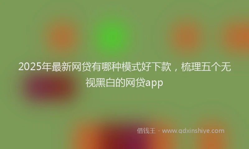 2025年最新网贷有哪种模式好下款，梳理五个无视黑白的网贷app