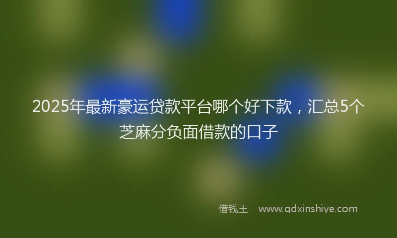 2025年最新豪运贷款平台哪个好下款，汇总5个芝麻分负面借款的口子