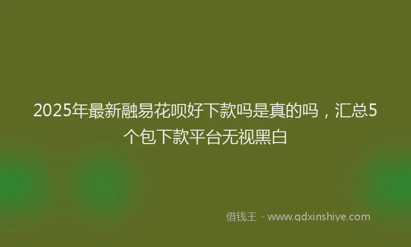 2025年最新融易花呗好下款吗是真的吗，汇总5个包下款平台无视黑白