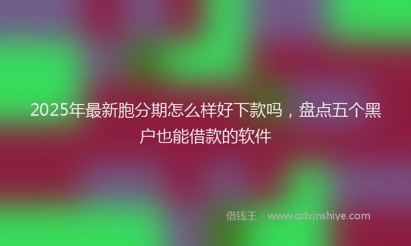 2025年最新胞分期怎么样好下款吗，盘点五个黑户也能借款的软件