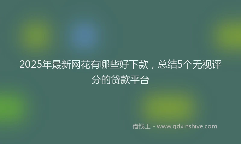 2025年最新网花有哪些好下款，总结5个无视评分的贷款平台