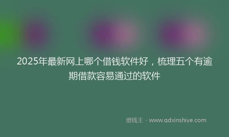 2025年最新网上哪个借钱软件好，梳理五个有逾期借款容易通过的软件