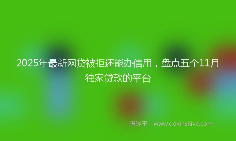 2025年最新网贷被拒还能办信用，盘点五个11月独家贷款的平台