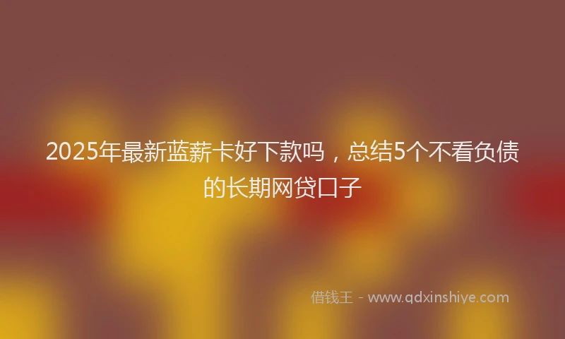 2025年最新蓝薪卡好下款吗，总结5个不看负债的长期网贷口子