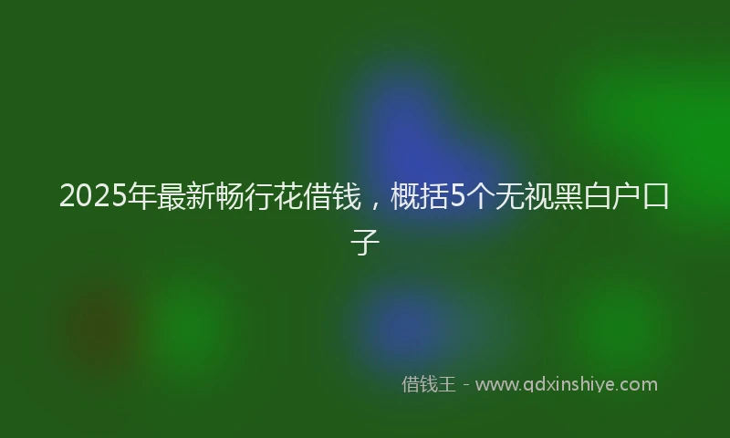2025年最新畅行花借钱，概括5个无视黑白户口子
