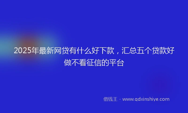2025年最新网贷有什么好下款，汇总五个贷款好做不看征信的平台