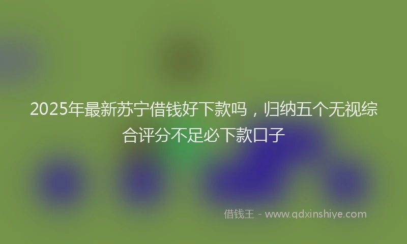 2025年最新苏宁借钱好下款吗，归纳五个无视综合评分不足必下款口子