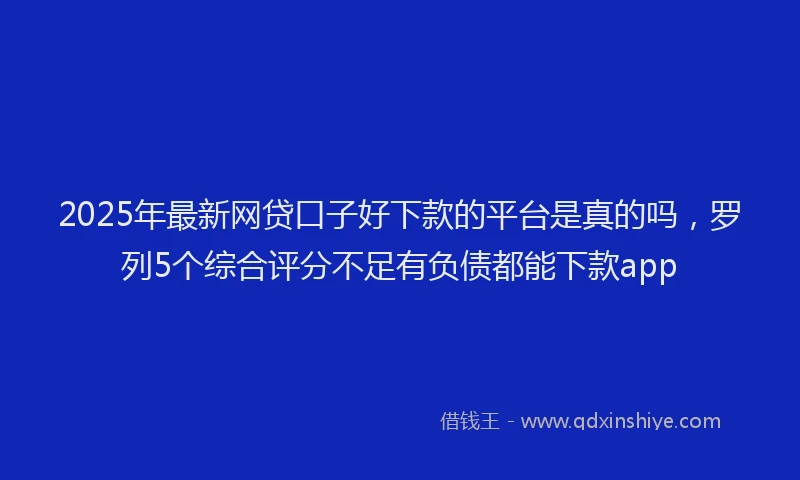 2025年最新网贷口子好下款的平台是真的吗，罗列5个综合评分不足有负债都能下款app