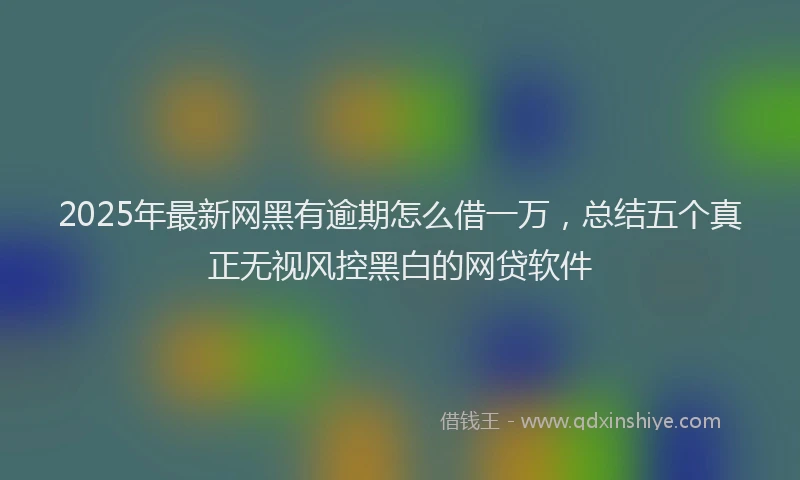 2025年最新网黑有逾期怎么借一万，总结五个真正无视风控黑白的网贷软件