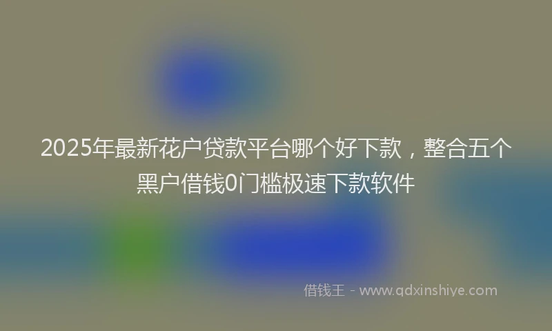 2025年最新花户贷款平台哪个好下款，整合五个黑户借钱0门槛极速下款软件
