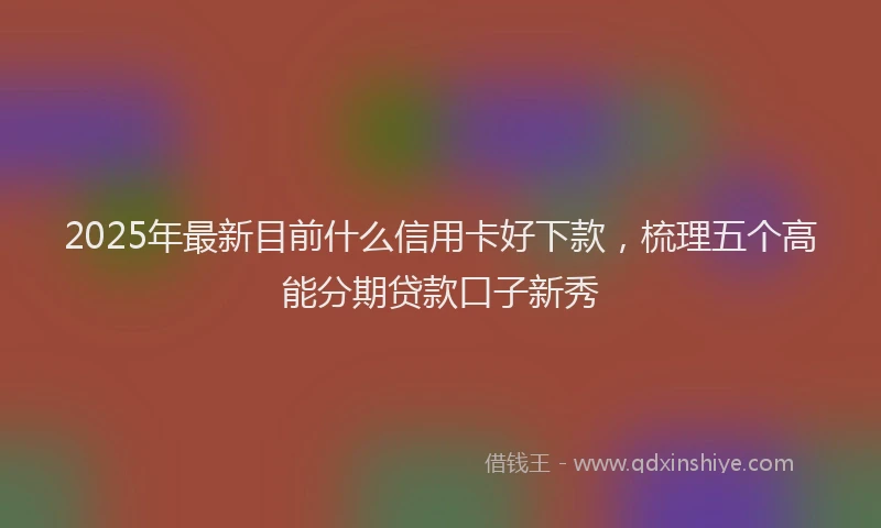 2025年最新目前什么信用卡好下款，梳理五个高能分期贷款口子新秀