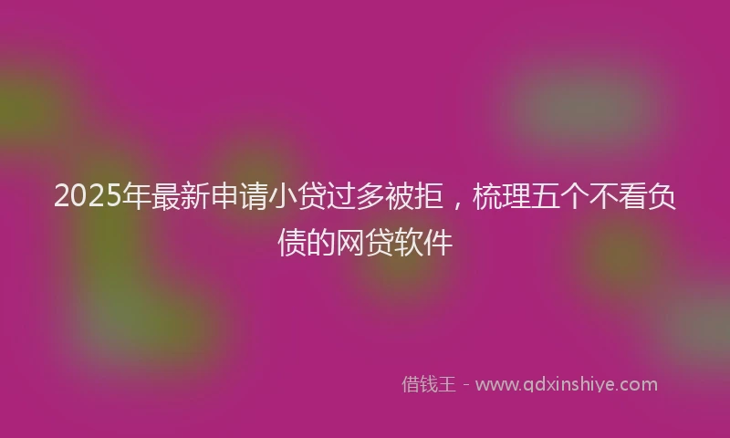 2025年最新申请小贷过多被拒，梳理五个不看负债的网贷软件