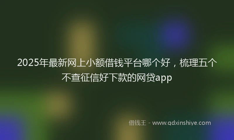 2025年最新网上小额借钱平台哪个好，梳理五个不查征信好下款的网贷app