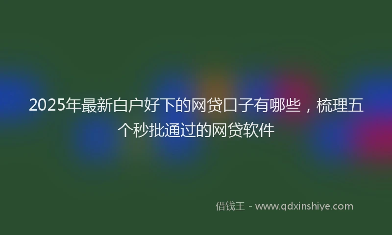 2025年最新白户好下的网贷口子有哪些，梳理五个秒批通过的网贷软件